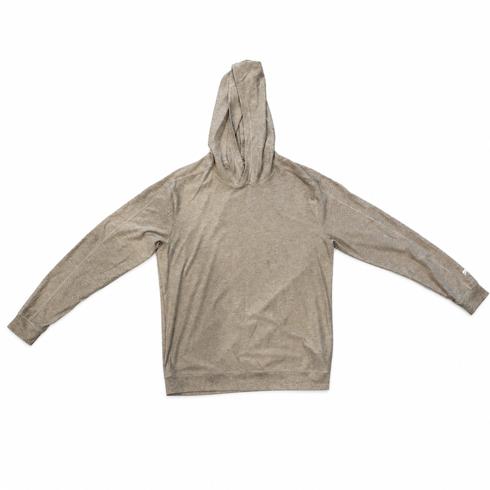 Fabletics Men’s Large Taupe Heather Lightweight Pullover Hoodie Long Sleeve